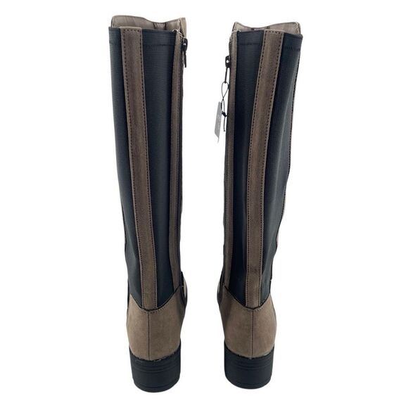 Arizona Jean Co Women’s Gray Faux Suede Tall Riding Boots Lug Sole 8.5, NWOT - Picture 5 of 13